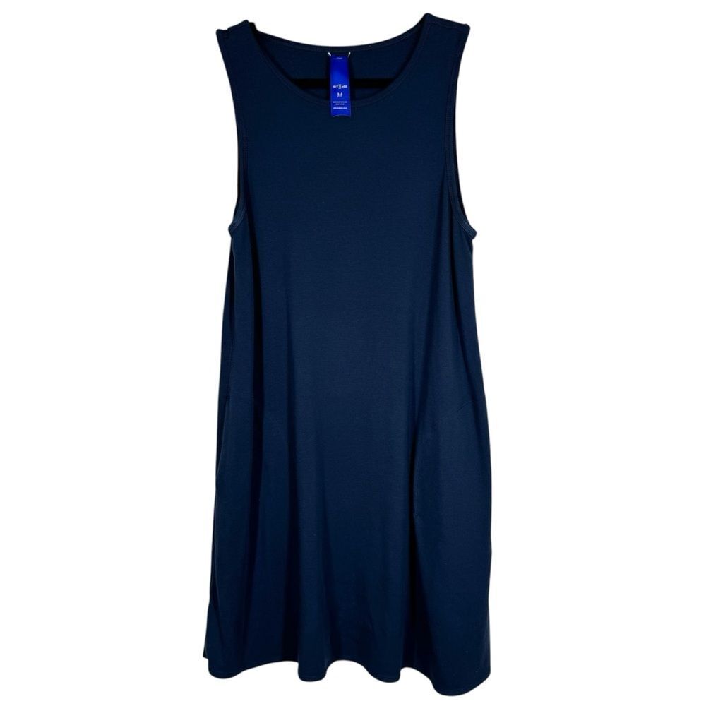 Kit and Ace Navy Blue Casual Tank Sleeveless Dress Stretch Size Medium